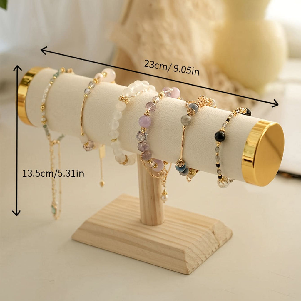 Wooden Jewelry Display Stand, Bracelet & Necklace Organizer