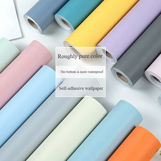 Morandi Solid Color Self-Adhesive Wallpaper Roll