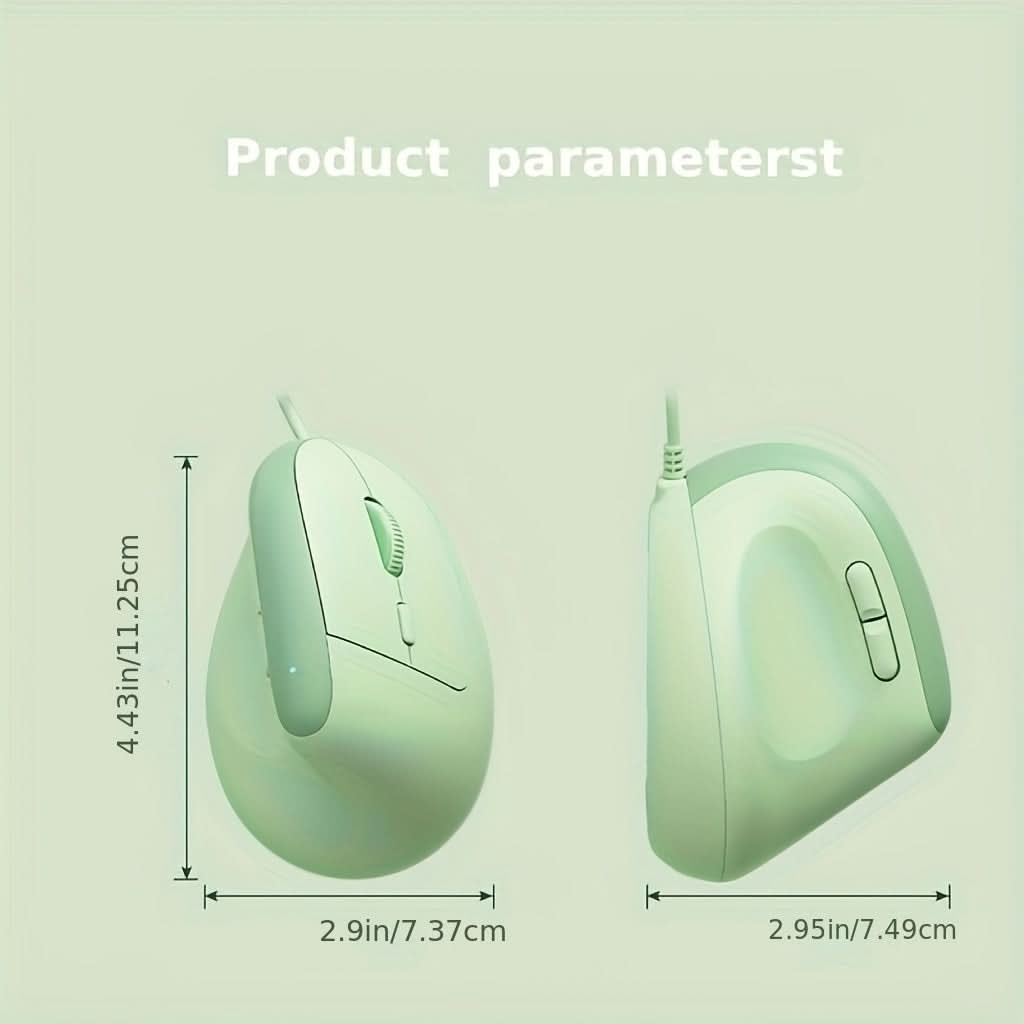 USB Vertical Ergonomic Wired Mouse - Right-Handed
