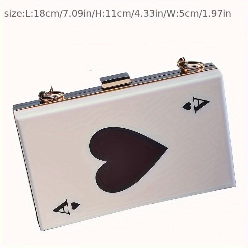 Ace of Spades Acrylic Clutch Bag