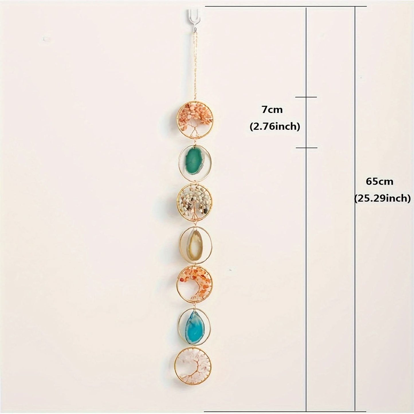 Handmade Amethyst Sun Catcher Wind Chime Pendant