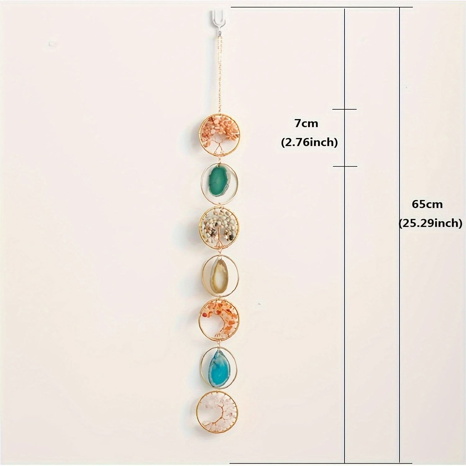 Handmade Amethyst Sun Catcher Wind Chime Pendant