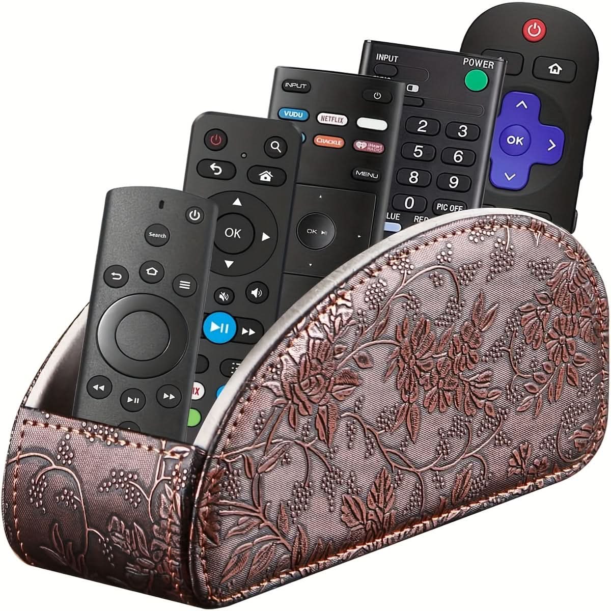 Luxurious PU Leather Remote Control Organizer