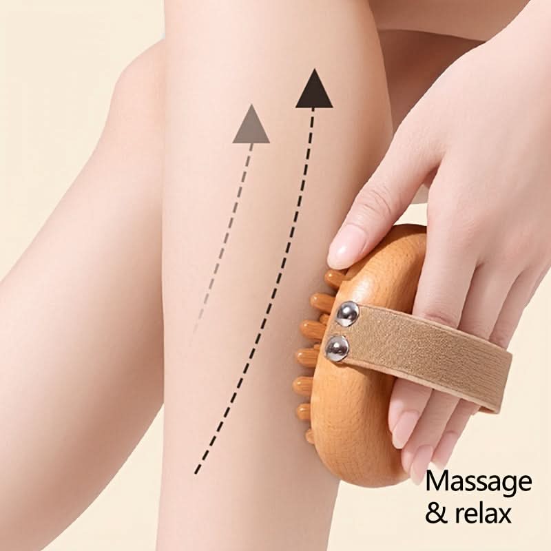 Manual Wooden Meridian Massage Brush
