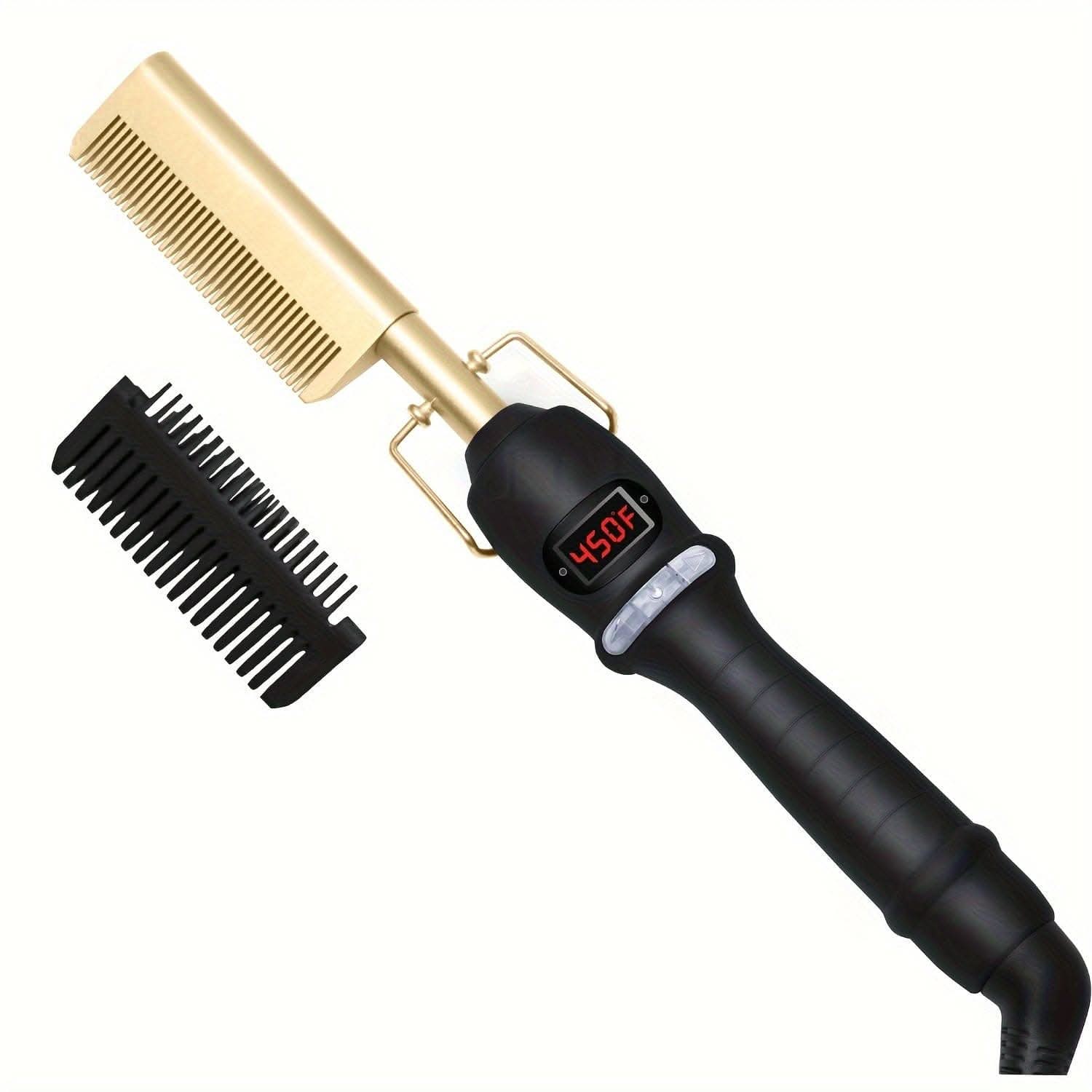 Electric Hot Comb with Digital Display – Hair Straightener