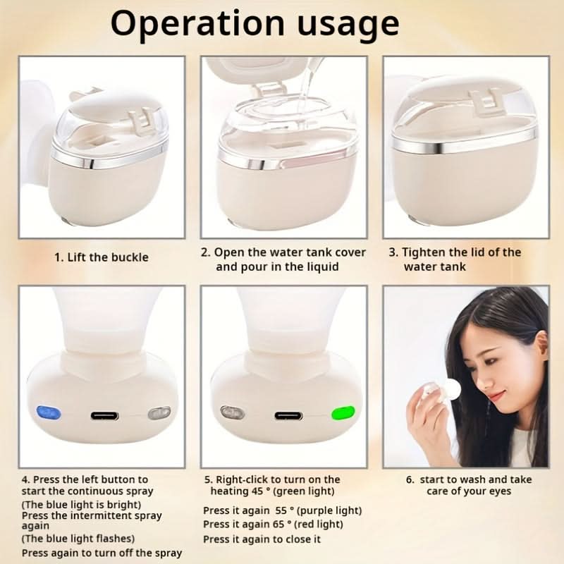 Mini Eye Steam Moisturizer – Portable USB Rechargeable Steam Spray for Eye