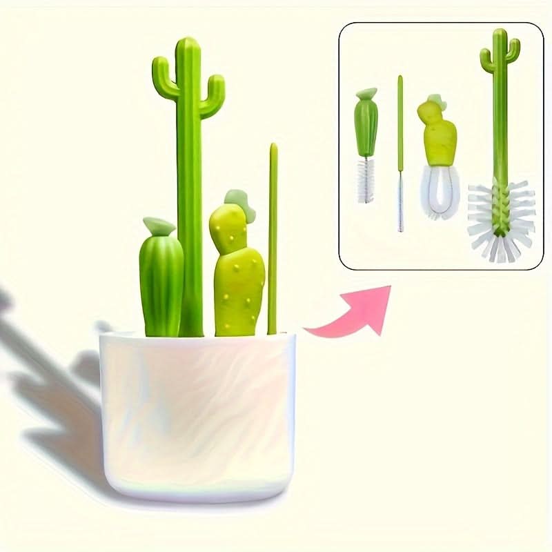 Cactus Kitchen Cleaning Brush Set, Multipurpose