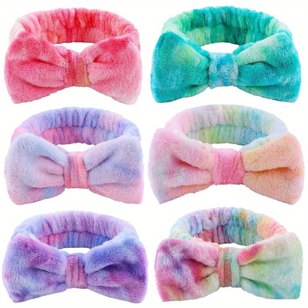 6-Pack Soft Makeup Headbands for Women