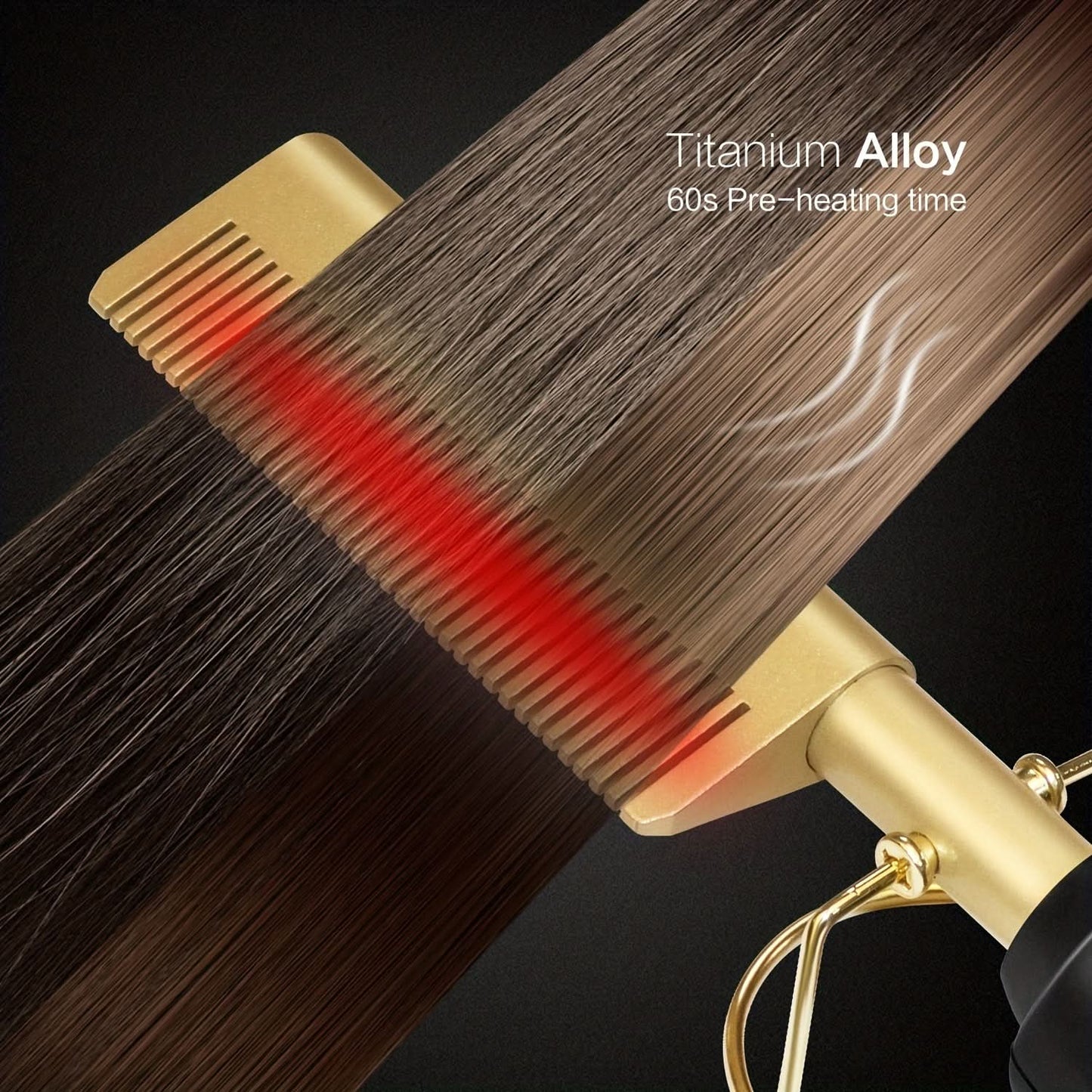 Ceramic Hot Comb Hair Straightener – for Natural Hair & Beards