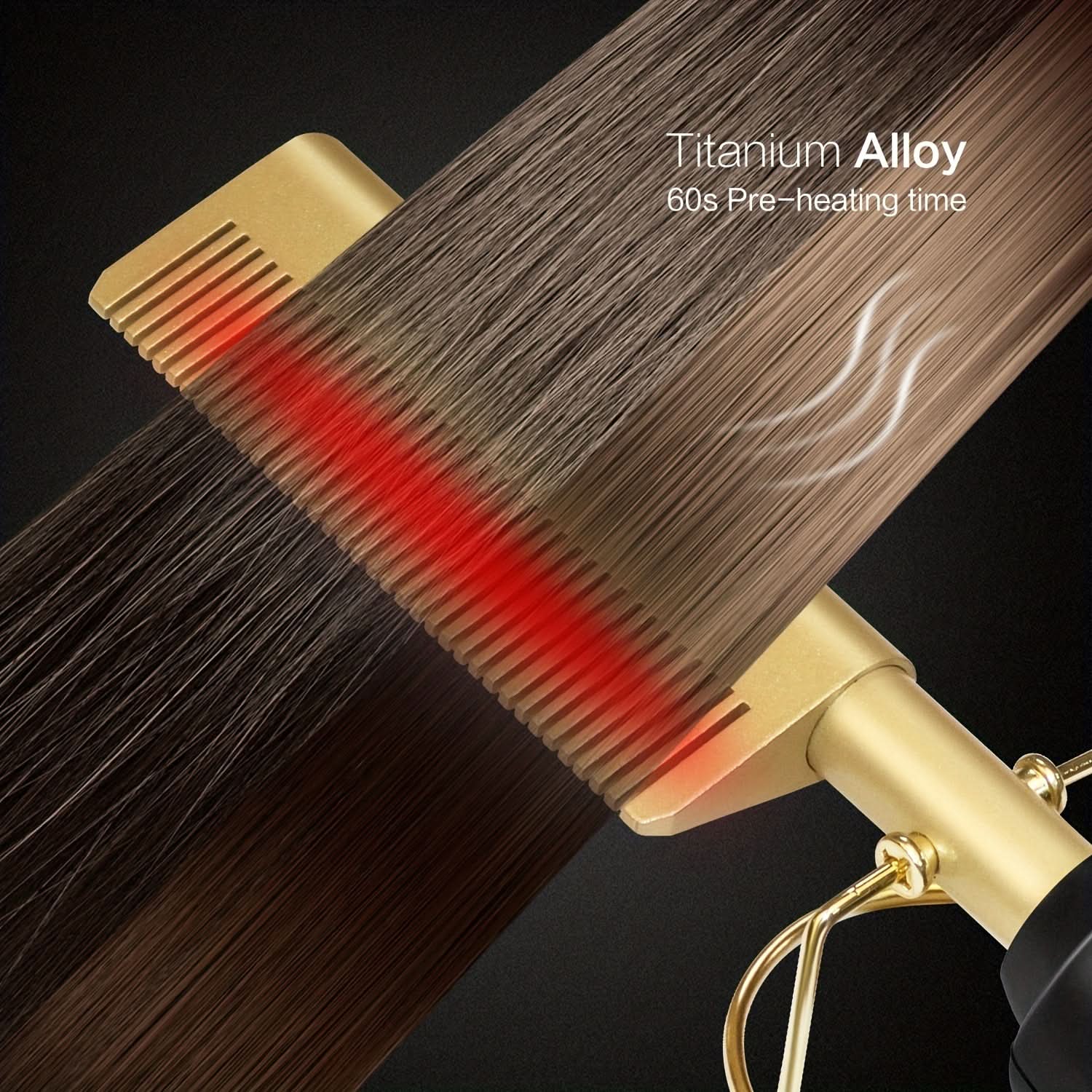 Ceramic Hot Comb Hair Straightener – for Natural Hair & Beards