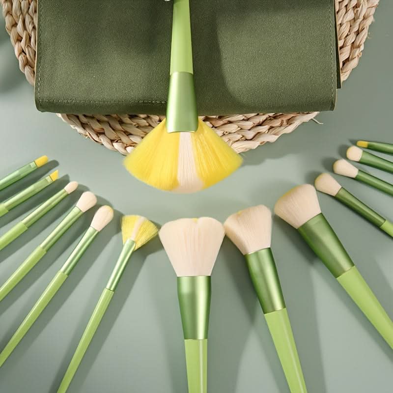 14-Piece Floral Makeup Brush Set, Professional