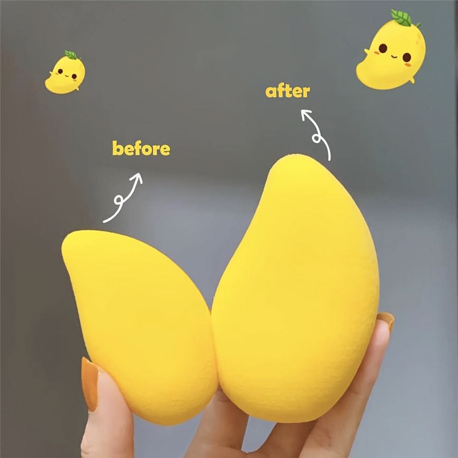 Mango-Shaped Makeup Sponge