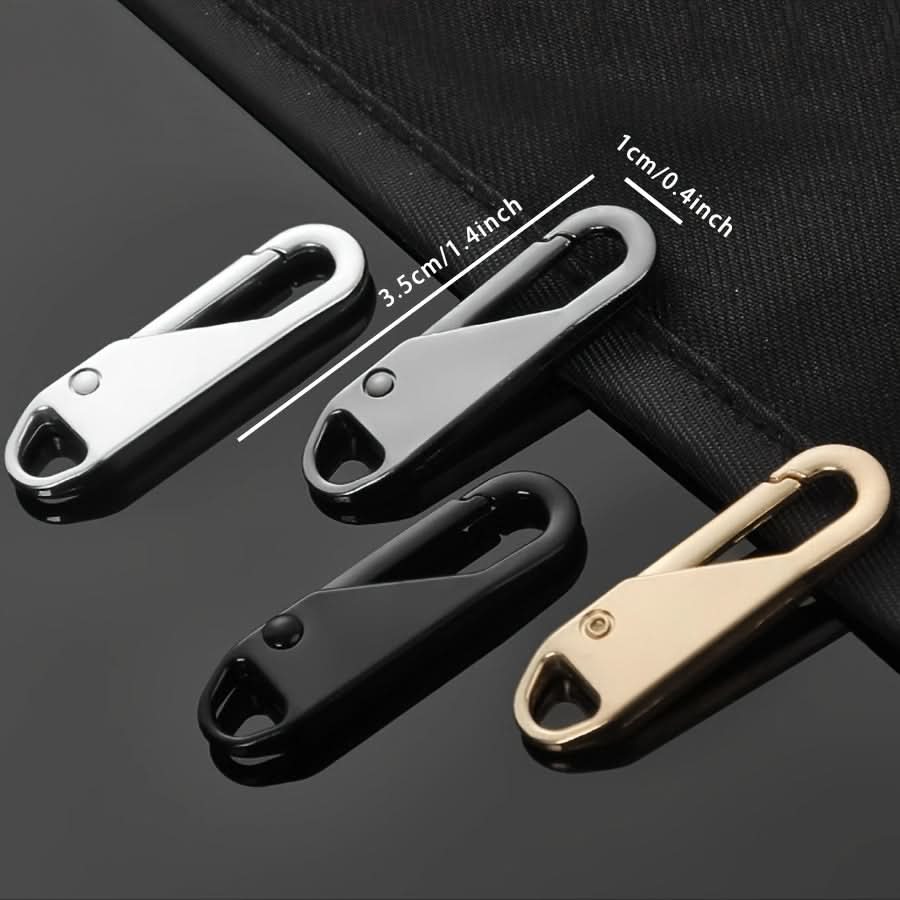 4-Pack Black Zipper Pull Replacement Set