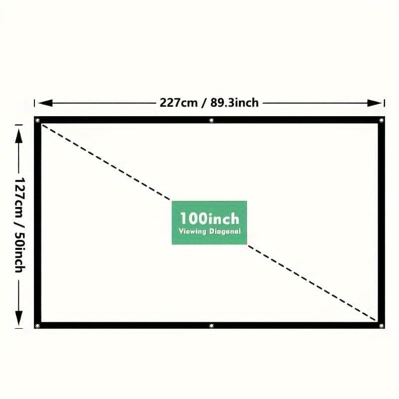 Portable 72/84/100 Inch HD Projection Screen