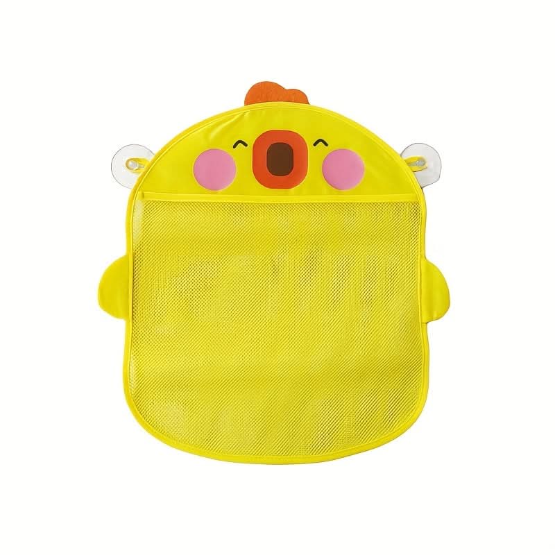 Cartoon Bath Net Bag with Suction Cup – Waterproof Baby Bath Storage Net