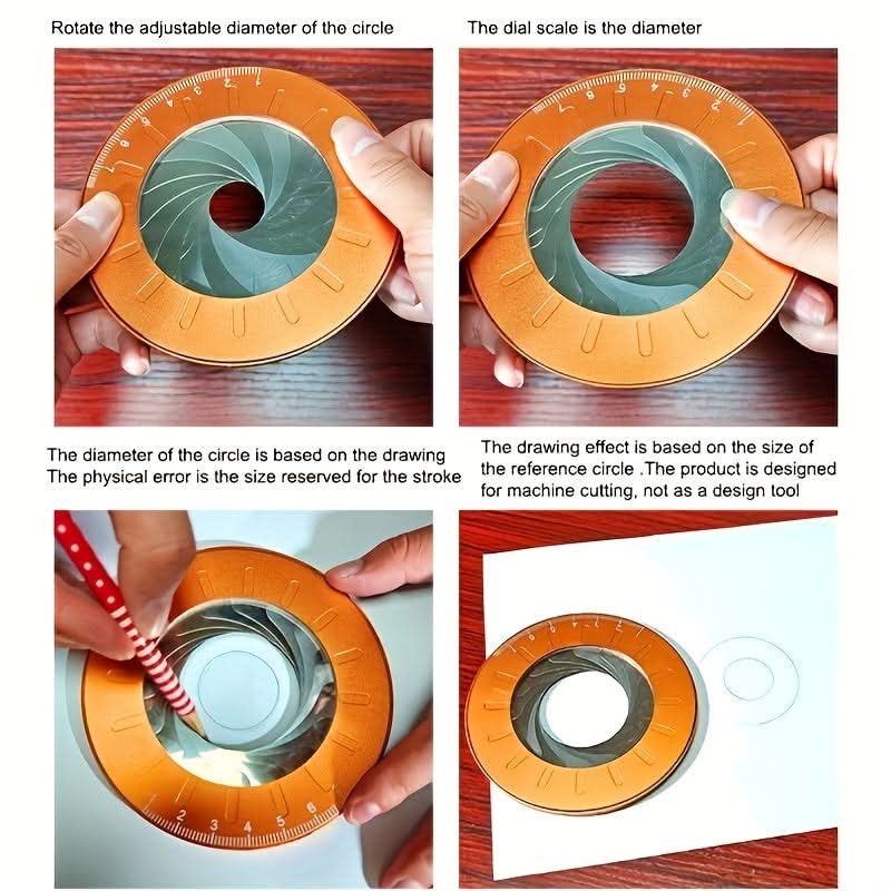 Ambidextrous Metal Circle Drawing Tool