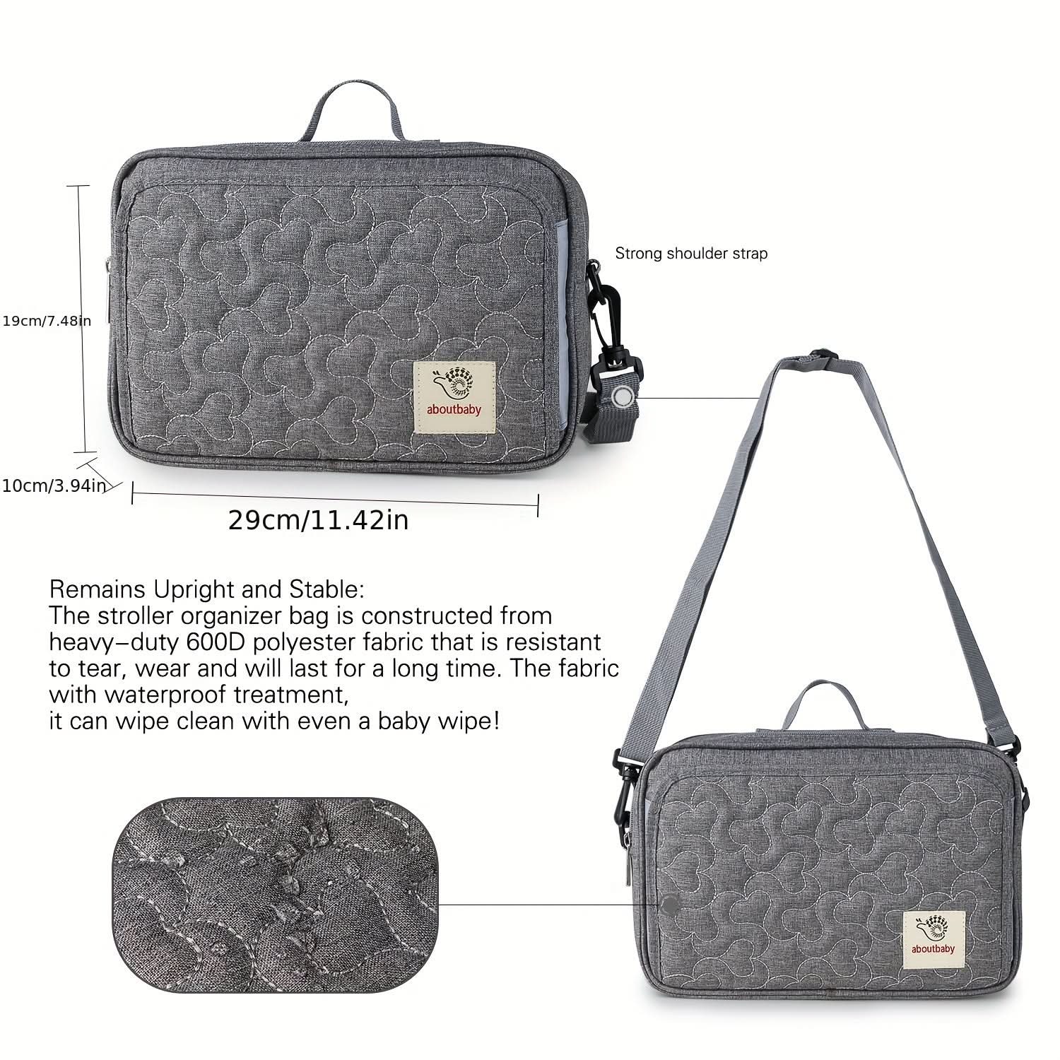 Waterproof Stroller Storage Bag – Geometric Design Organizer