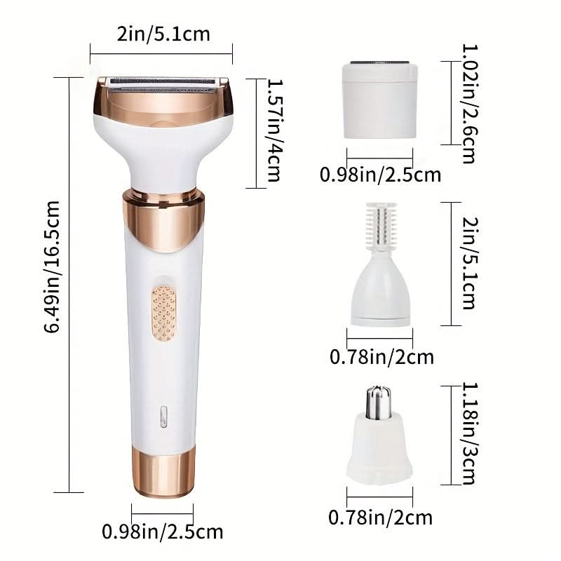 4-in-1 Rechargeable Wet/Dry Women's Shaver