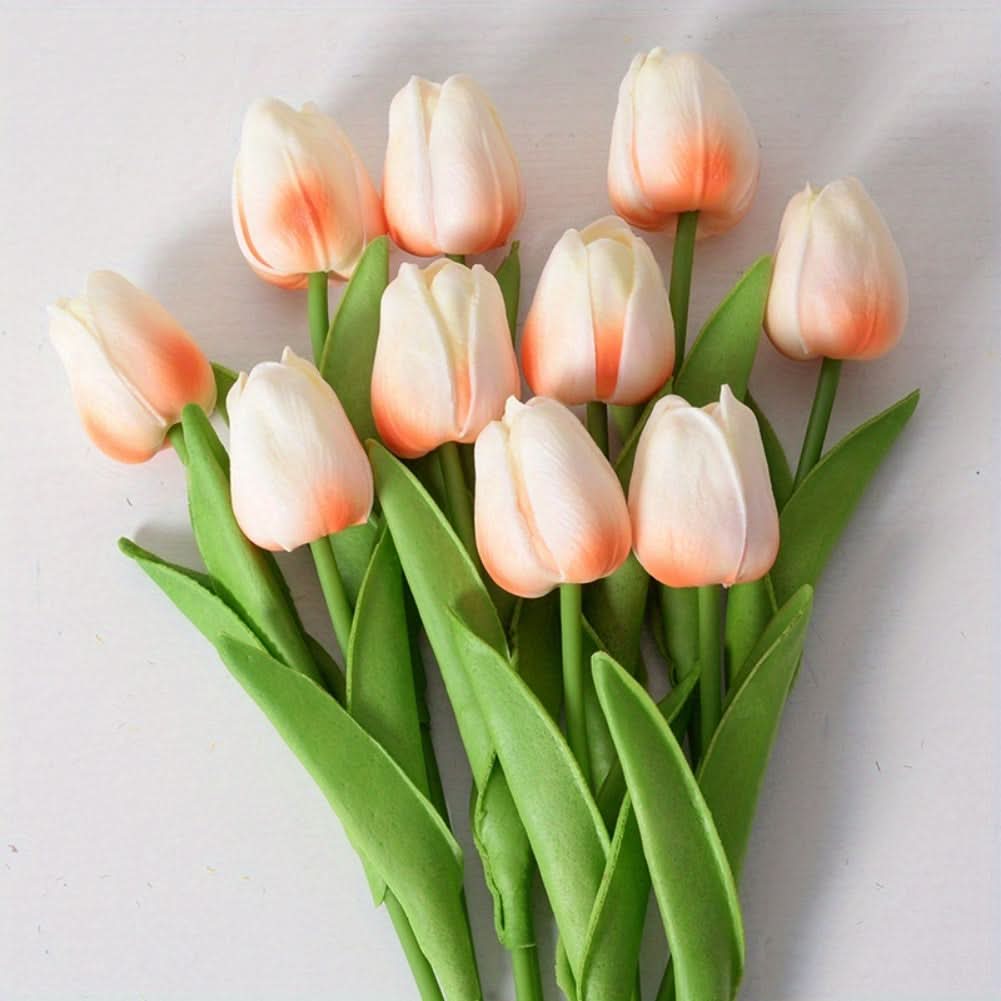 5pcs Realistic Mini Tulip Set – PU Artificial Flowers