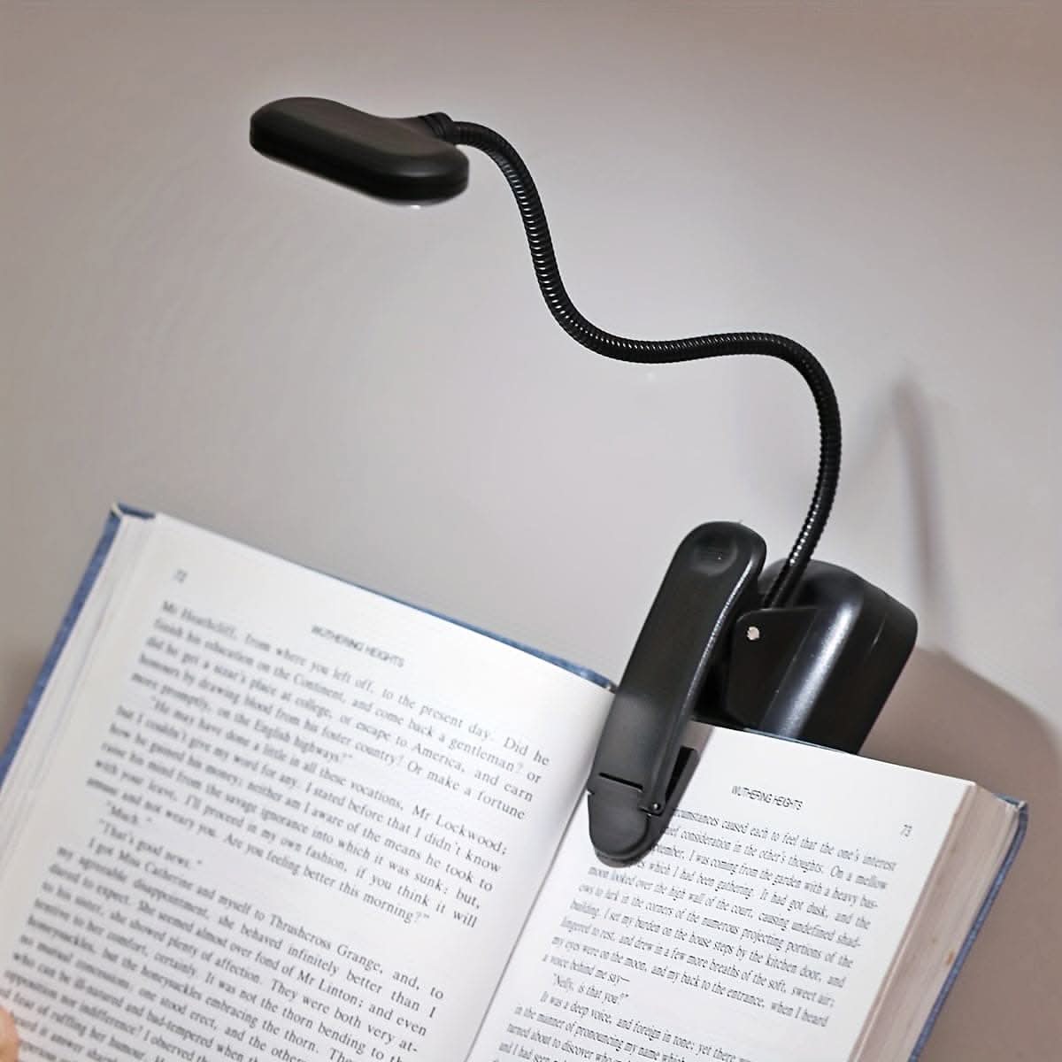 USB Rechargeable Clip-On Book Light – Flexible LED Reading Light for Books