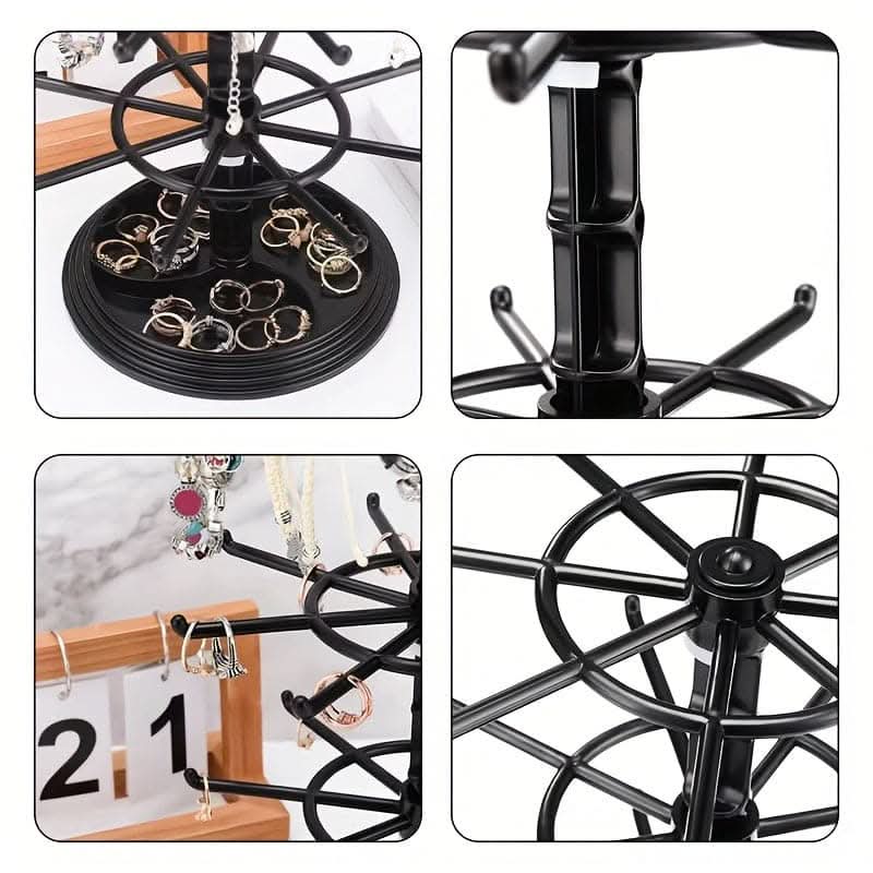 2-Tier Rotating Jewelry Display – Spacious & Stylish