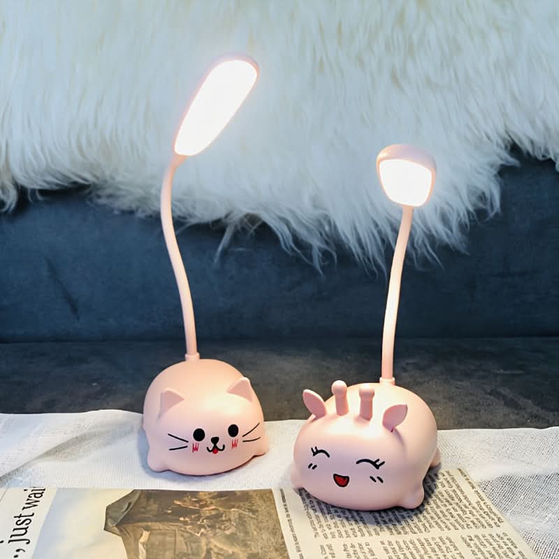 Cute Cartoon Cat LED Table Lamp – USB Rechargeable
