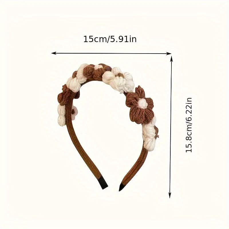 Charming Floral Knitted Headband for Women