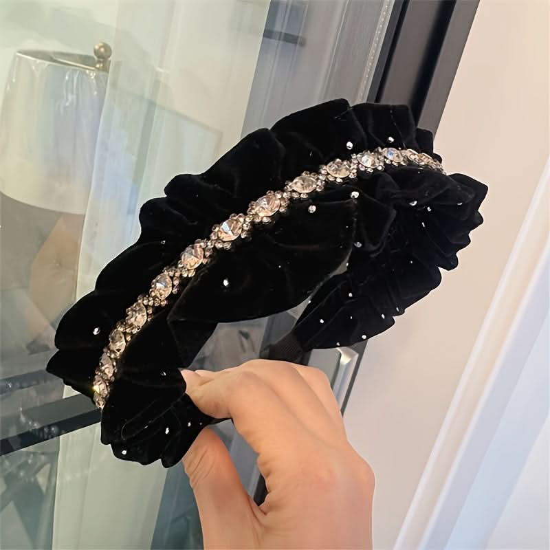 Elegant Vintage Rhinestone Acrylic Headband for Women