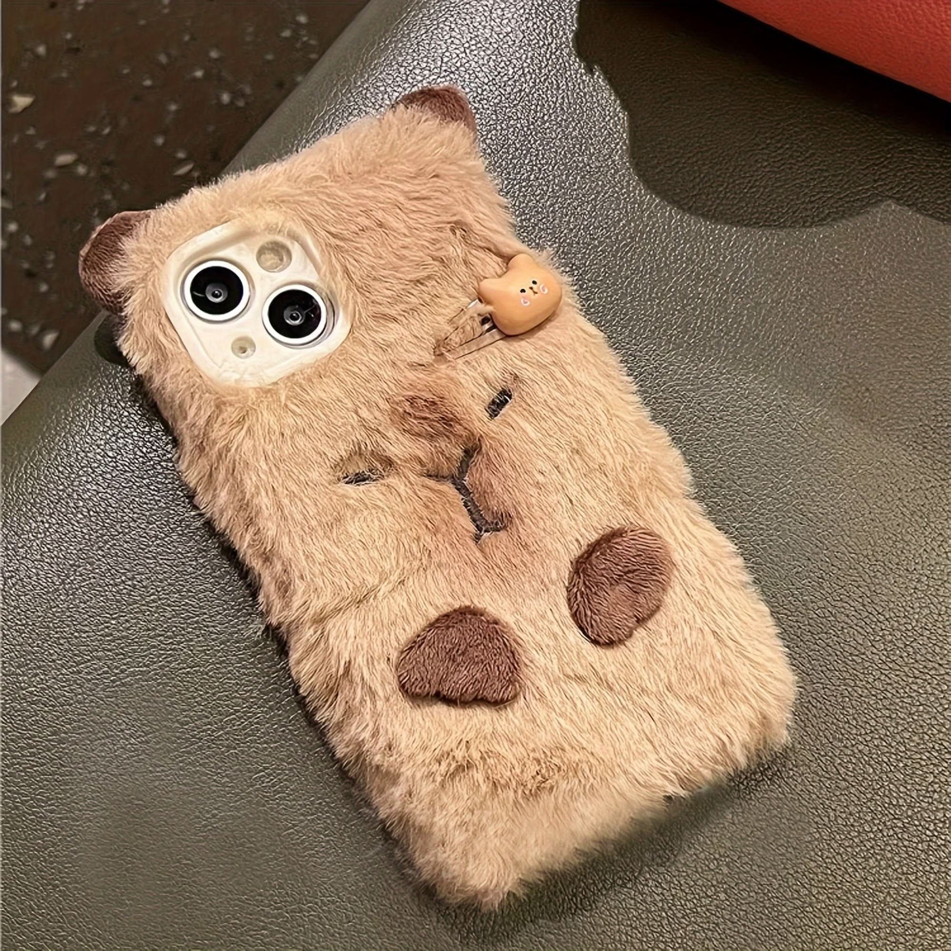 Cute Plush Capybara iPhone Case Cover