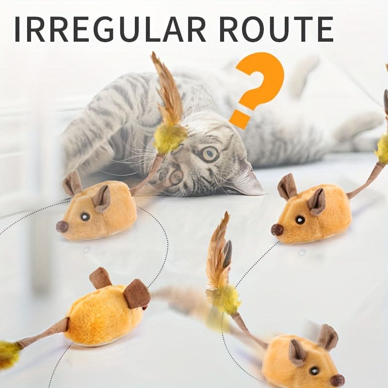 Rechargeable Plush Electric Cat Mouse Toy – Interactive Whisker Teaser