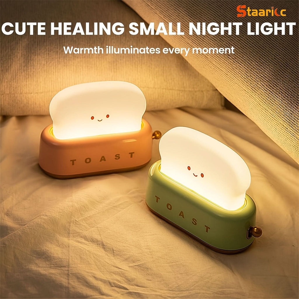 Toaster-Shaped LED Night Light – USB Rechargeable