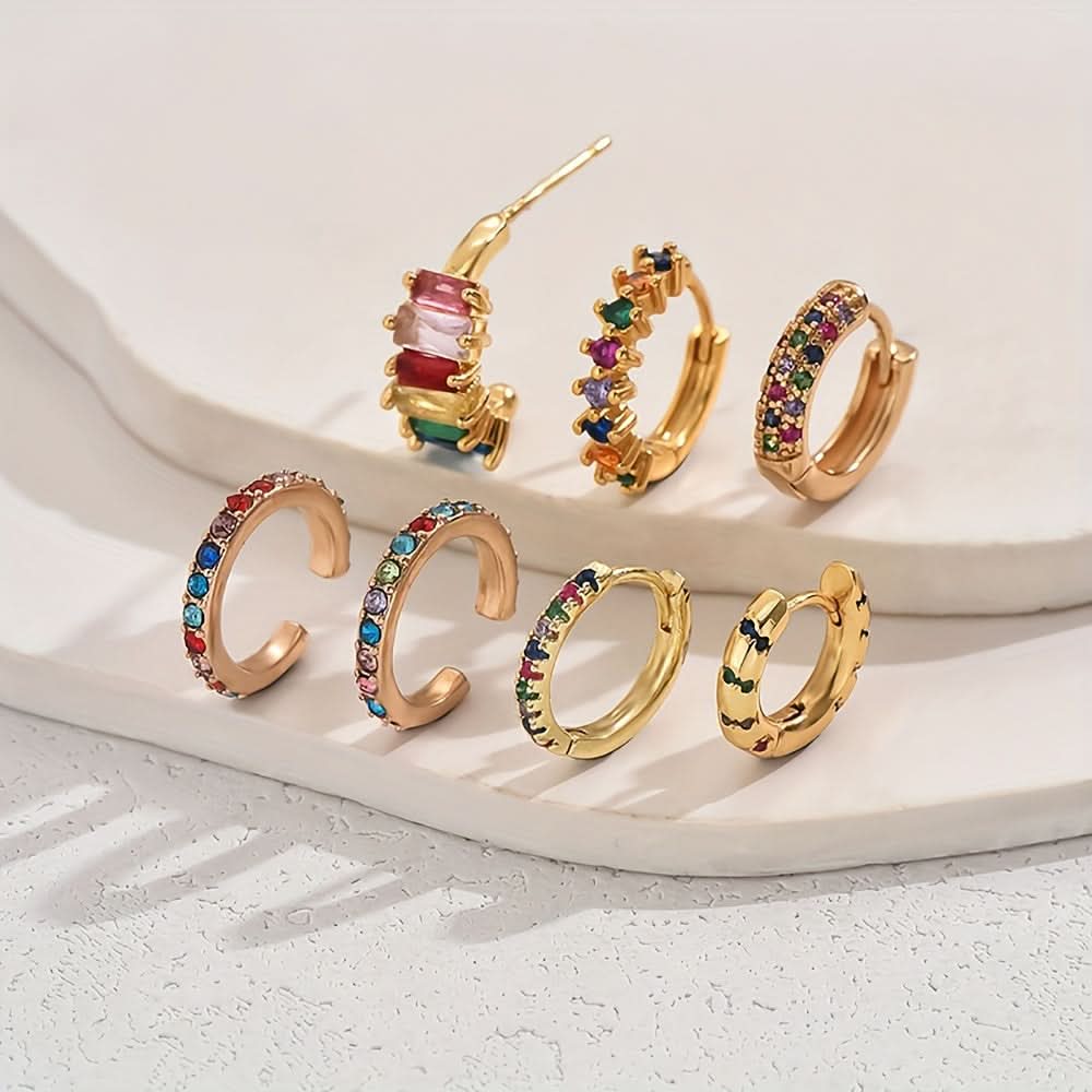 7-Piece Crystal Rhinestone Ear Cuff Set