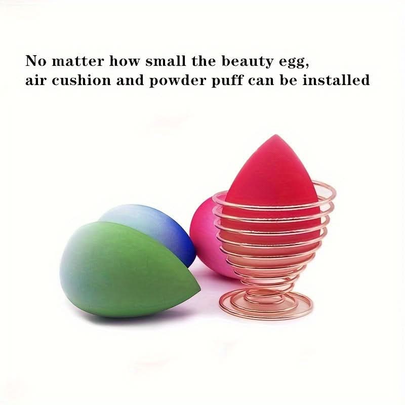 Elegant Rose Gold Stainless Steel Makeup Sponge Holder