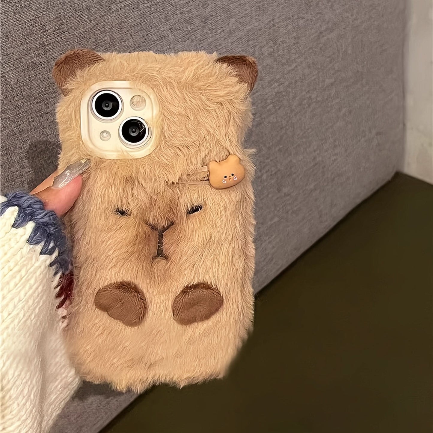 Cute Plush Capybara iPhone Case Cover
