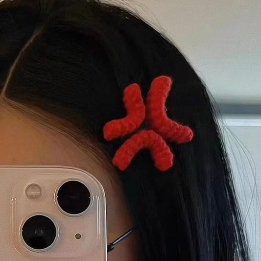 Plush Star Hair Clip for Women