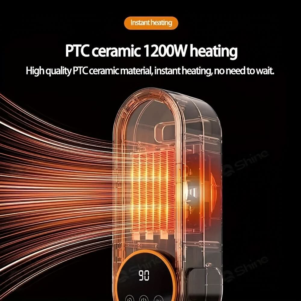 1200W Portable Ceramic Space Heater with Remote