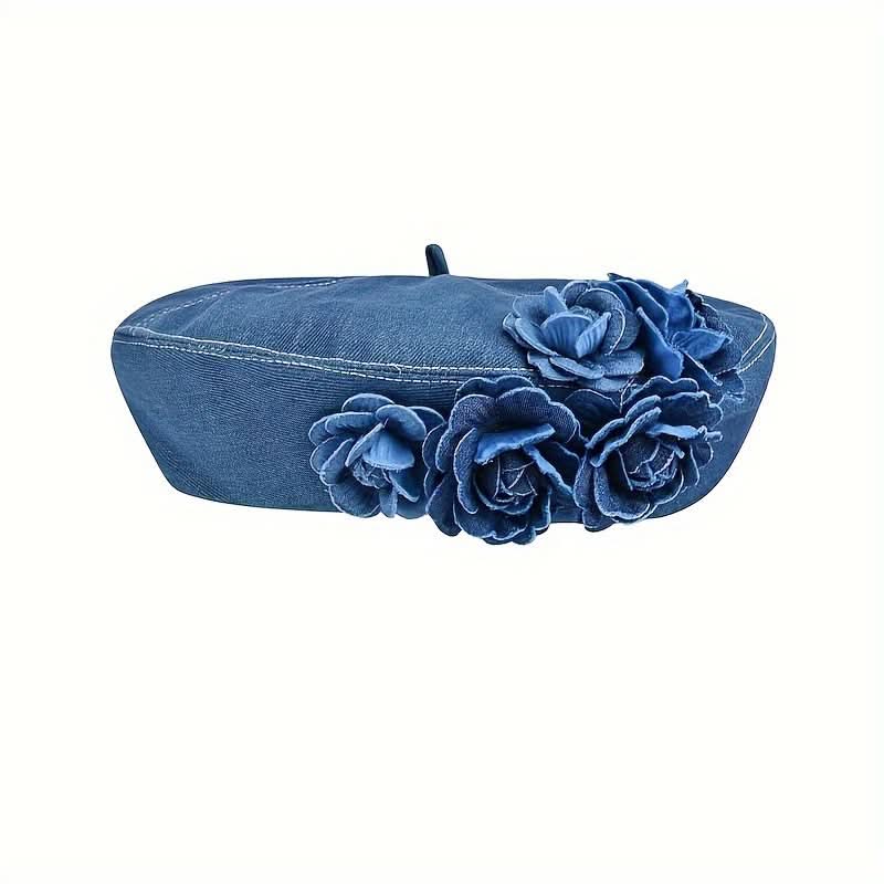 Women's French Denim Beret Hat