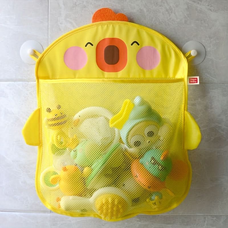 Cartoon Bath Net Bag with Suction Cup – Waterproof Baby Bath Storage Net