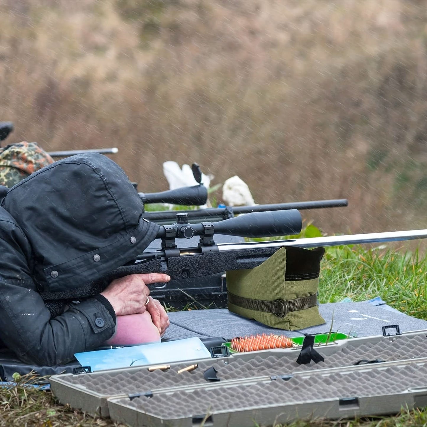 Adjustable Waterproof Rifle Rest Bag – Durable Shooting Sandbag Support