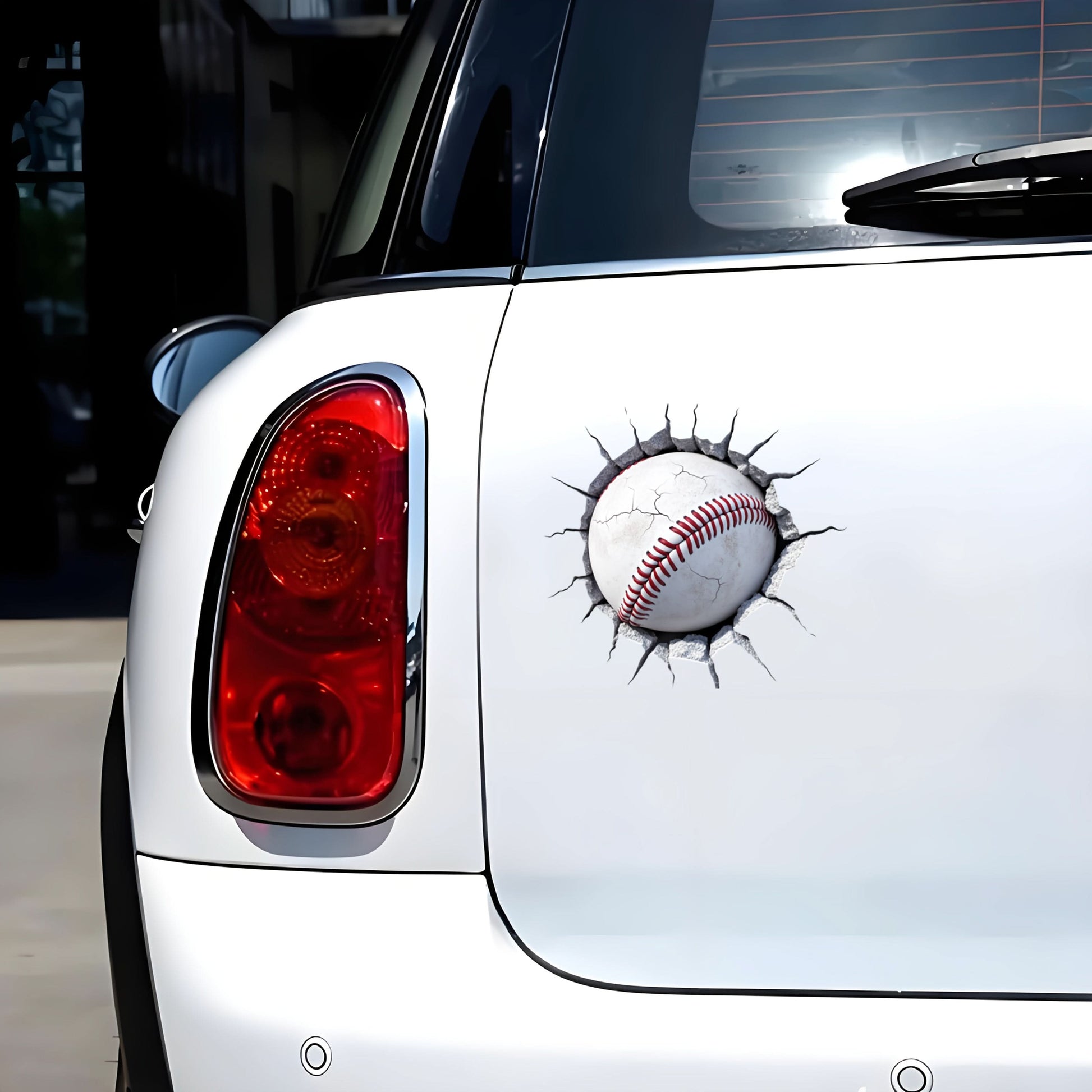 3D Cracked Glass Ball Car Sticker for Cars, Trucks & Laptops