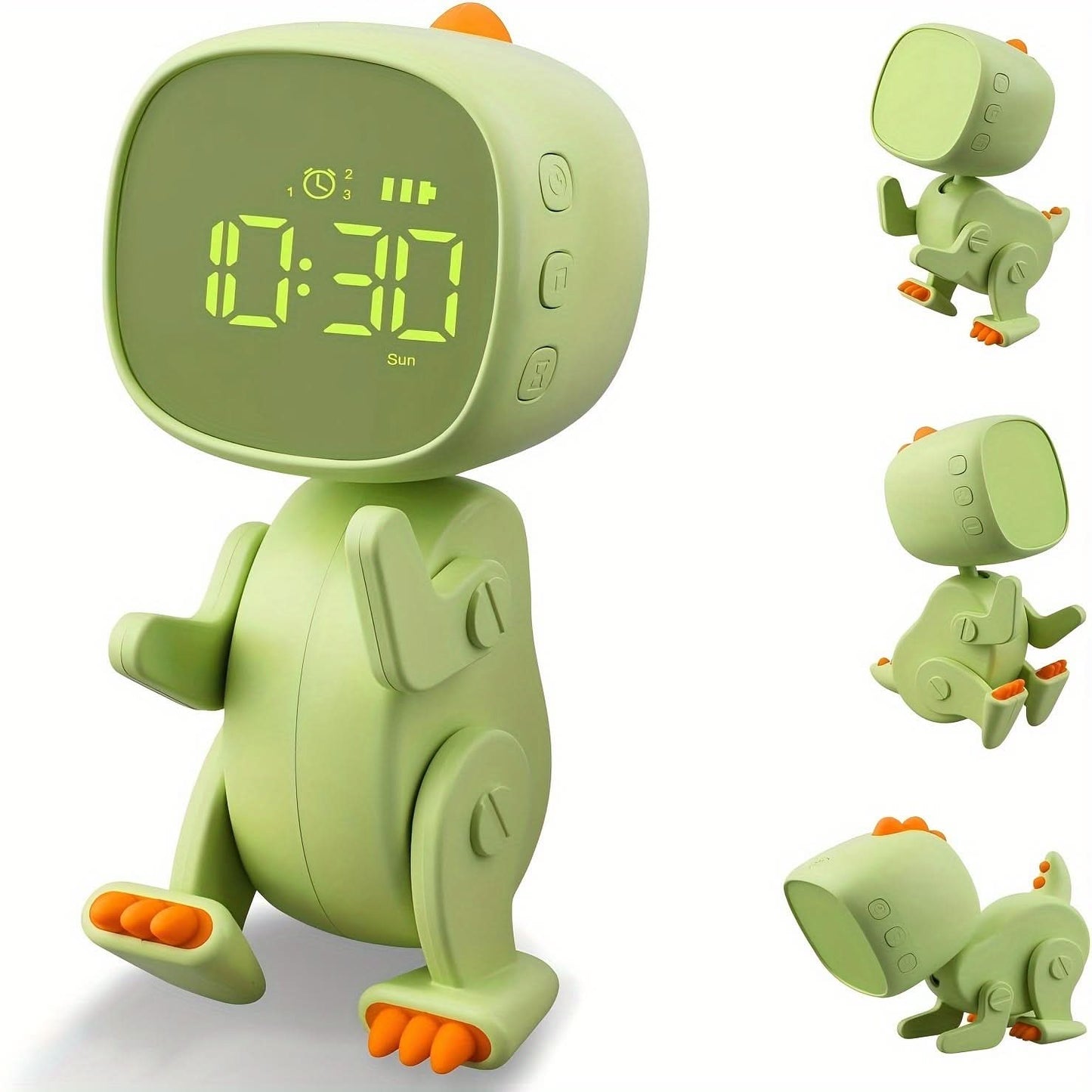 Dynamic Dinosaur Alarm Clock – USB Rechargeable
