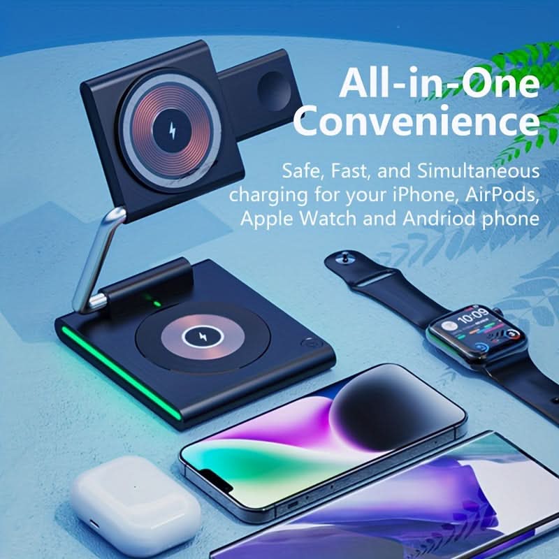 3-in-1 Foldable Magnetic Wireless Charger Dock
