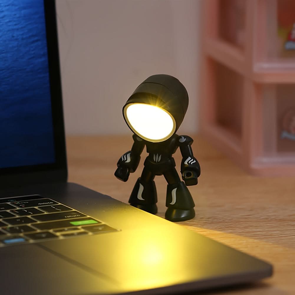 Robot Night Light – LED Desk Lamp, Cute Cartoon Design