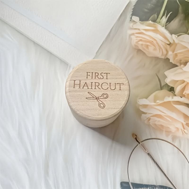 Wooden Baby Hair Keepsake Box, Portable