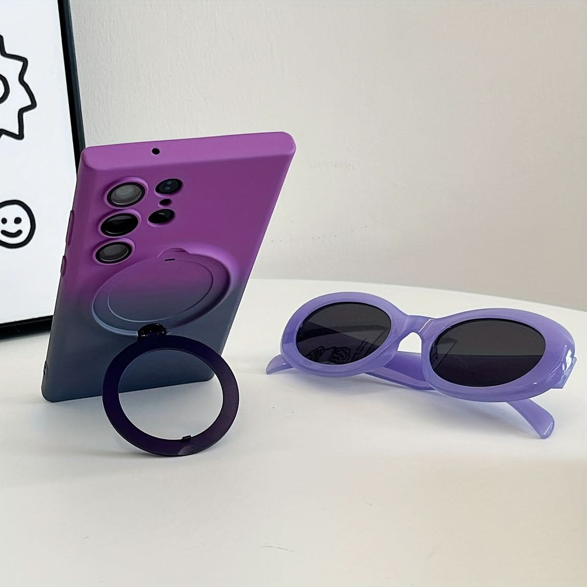 Retro Magnetic Case with Lens Protector for Samsung Galaxy S23 Series