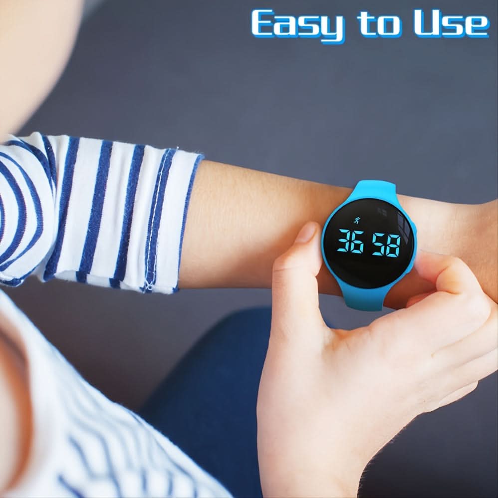 LED Digital Pedometer Fitness Watch – Kids Smart Tracker with Alarm & Stopwatch