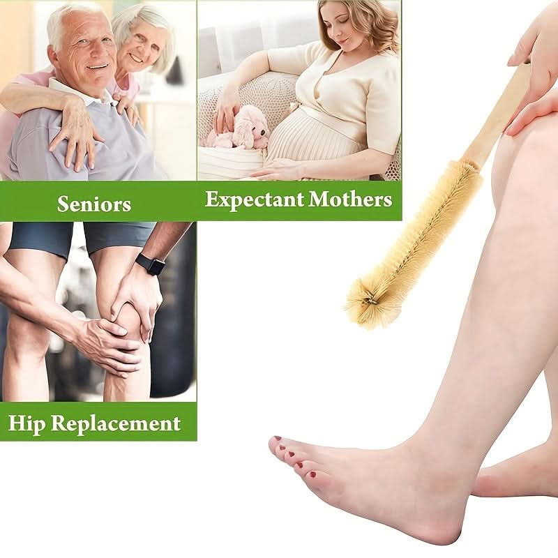 Long-Handled Easy-Grip Toe Cleaner Brush