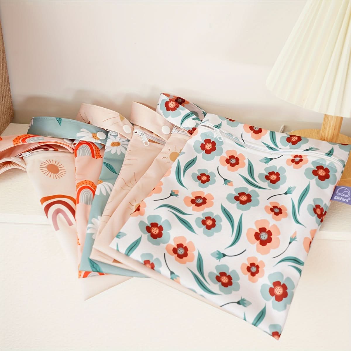 Waterproof Diaper Bags with Dual-Compartment Organizer