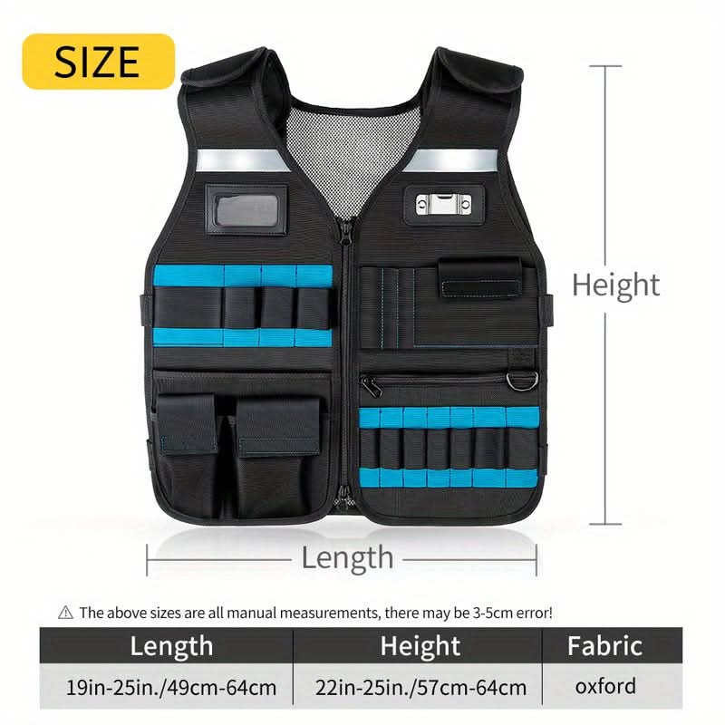 Adjustable Tool Vest with Multi-Pockets