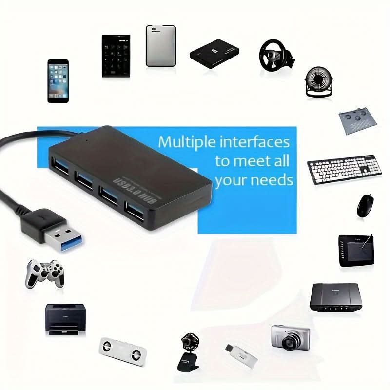 USB 3.0 4-Port High-Speed Charging Hub